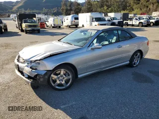 2005 Mercedes-Benz CLK-Class 5.0L with VIN WDBTK75G55T041461, listed as a Copart auction lot 49849125 with 115,280 mi miles and Salvage Title. Bid and sale history available at carsss.com. Image 1.