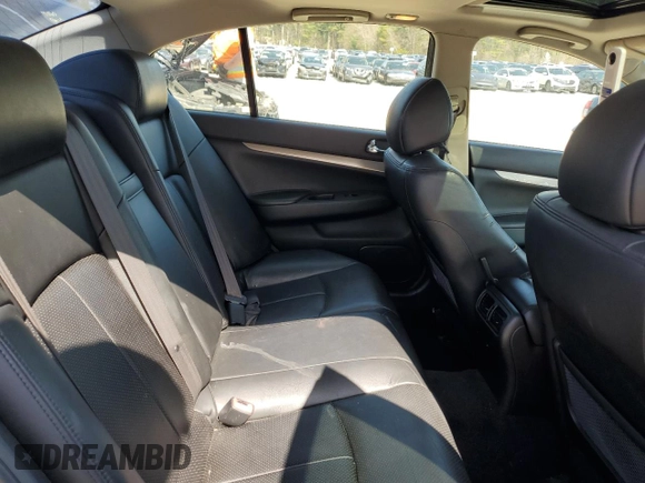 2011 Infiniti G25 Sedan x with VIN JN1DV6ARXBM654084, listed as a Copart auction lot 54392355 with Not Provided miles and Clean Title. Bid and sale history available at carsss.com. Image 10.