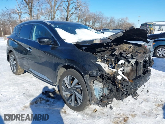2018 Nissan Murano Platinum with VIN 5N1AZ2MH1JN134893, listed as a IAAI auction lot 41320164 with 145,740 mi miles and . Bid and sale history available at carsss.com. Image 1.