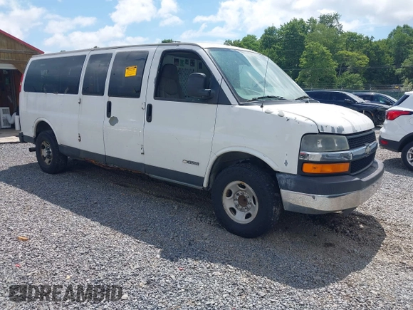 2006 Chevrolet Express Passenger with VIN 1GAHG39UX61106876, listed as a IAAI auction lot 42722638 with 157,081 mi miles and . Bid and sale history available at DreamBid. Image 1.