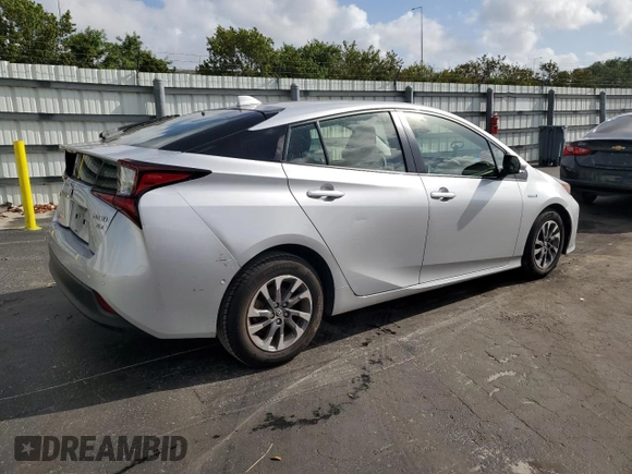 2022 Toyota Prius L Eco with VIN JTDKAMFU7N3155884, listed as a Copart auction lot 51472135 with 38,356 mi miles and Salvage Title. Bid and sale history available at carsss.com. Image 3.