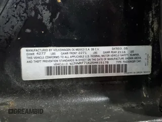 2005 Volkswagen Jetta 2.5L с VIN 3VWRF71K25M615178, выставлен на аукционе Copart как лот 42935205 с пробегом 189 024 миль миль и Списание • Salvage title. История ставок и продаж доступна на DreamBid. Изображение 12.