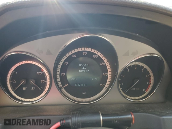 2011 Mercedes-Benz C 300 Sport with VIN WDDGF8BB4BR139871, listed as a Copart auction lot 54922615 with 189,937 mi miles and Salvage title. Bid and sale history available at DreamBid. Image 9.