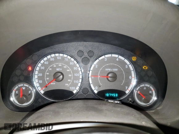2006 Jeep Liberty Limited with VIN 1J4GL58K26W201181, listed as a Copart auction lot 56728445 with 187,453 mi miles and Salvage title. Bid and sale history available at DreamBid. Image 9.