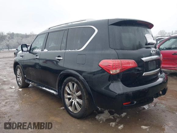 2011 Infiniti QX56 7-passenger with VIN JN8AZ2NF5B9504016, listed as a IAAI auction lot 41617136 with 210,584 mi miles and . Bid and sale history available at DreamBid. Image 3.