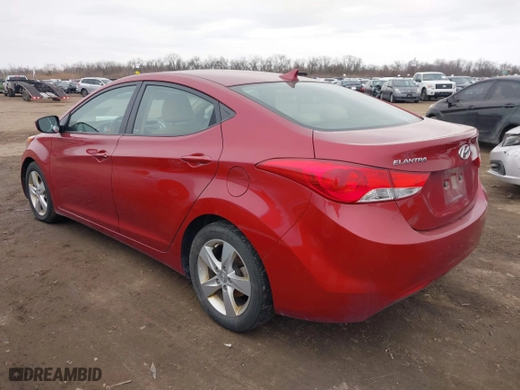 2011 Hyundai Elantra Ltd with VIN KMHDH4AE6BU141853, listed as a IAAI auction lot 41743359 with 128,676 mi miles. Bid and sale history available at carsss.com. Image 3.