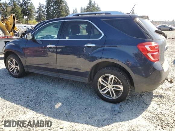 2017 Chevrolet Equinox Premier with VIN 2GNFLGEK2H6340992, listed as a Copart auction lot 53134685 with 131,867 mi miles and Salvage Title. Bid and sale history available at carsss.com. Image 2.