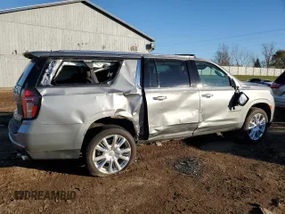 2024 Chevrolet Suburban High Country with VIN 1GNSKGKL3RR156553, listed as a Copart auction lot 78226654 with 21,558 mi miles and Salvage Title. Bid and sale history available at DreamBid. Image 3.