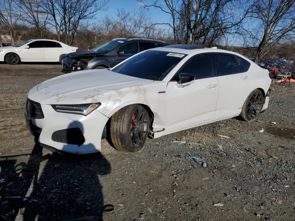 2023 Acura TLX Type S with VIN 19UUB7F98PA002790, listed as a Copart auction lot 43881115 with 53,905 mi miles and Salvage Title. Bid and sale history available at DreamBid. Image 1.