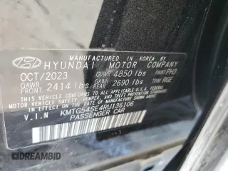 2024 Genesis G70 3.3T Sport Advanced with VIN KMTG54SE4RU136106, listed as a Copart auction lot 77546764 with 6,896 mi miles and Salvage Title. Bid and sale history available at carsss.com. Image 13.
