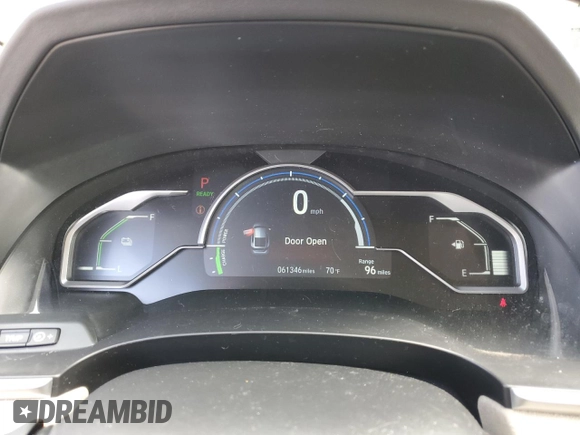 2018 Honda Clarity Plug-In Hybrid Touring with VIN JHMZC5F37JC010729, listed as a Copart auction lot 68067054 with 61,346 mi miles and Salvage Title. Bid and sale history available at carsss.com. Image 9.