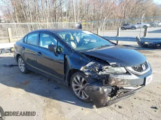 2014 Honda Civic Sedan EX-L with VIN 2HGFB2F95EH555861, listed as a IAAI auction lot 41721384 with 213,086 mi miles. Bid and sale history available at carsss.com. Image 1.