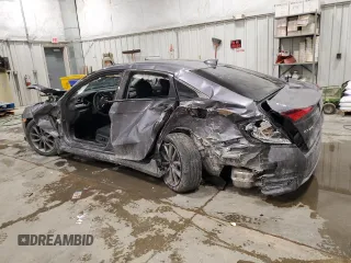 2019 Honda Civic Sedan EX with VIN 19XFC1F34KE016558, listed as a Copart auction lot 46137825 with 0 mi miles and Salvage Title. Bid and sale history available at carsss.com. Image 2.