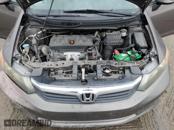 2012 Honda Civic LX с VIN 19XFB2F51CE094632, выставлен на аукционе Copart как лот 45150315 с пробегом 87 750 миль миль и Списание • Salvage title. История ставок и продаж доступна на DreamBid. Изображение 11.