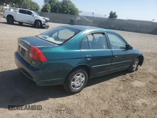 2001 Honda Civic LX with VIN JHMES16541S010074, listed as a Copart auction lot 73239894 with 173,988 mi miles and Salvage Title. Bid and sale history available at carsss.com. Image 3.