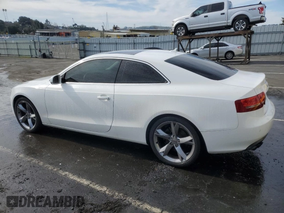 2011 Audi A5 Premium Plus with VIN WAULFAFR1BA037172, listed as a Copart auction lot 46600295 with 89,302 mi miles and Clean title. Bid and sale history available at DreamBid. Image 2.