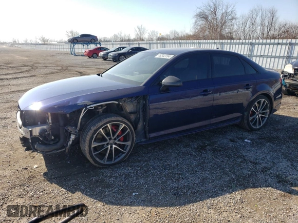 2019 Audi S4 Prestige with VIN WAUC4AF43KA002109, listed as a Copart auction lot 46342264 with 107,240 mi miles and Salvage Title. Bid and sale history available at carsss.com. Image 1.