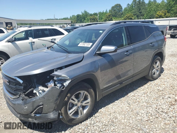 2020 GMC Terrain SLE with VIN 3GKALMEV1LL294852, listed as a Copart auction lot 57992155 with 41,365 mi miles and Salvage title. Bid and sale history available at DreamBid. Image 1.