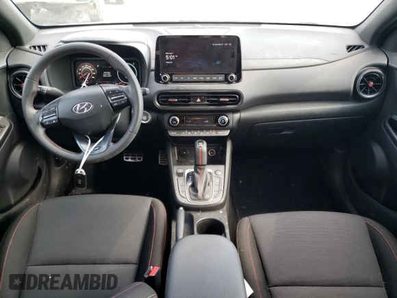 2023 Hyundai Kona N Line with VIN KM8K3CA39PU985326, listed as a Copart auction lot 65577004 with 68,719 mi miles and Salvage Title. Bid and sale history available at carsss.com. Image 8.