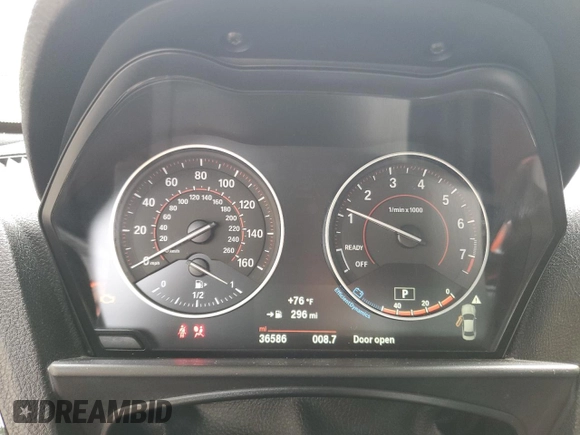 2016 BMW 2 Series 228i xDrive with VIN WBA1G9C54GV599426, listed as a Copart auction lot 57508325 with 36,586 mi miles and Salvage title. Bid and sale history available at DreamBid. Image 9.