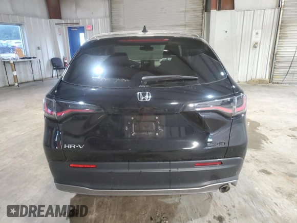 2023 Honda HR-V Sport with VIN 3CZRZ2H58PM703145, listed as a Copart auction lot 60353815 with 33,733 mi miles and Salvage title. Bid and sale history available at DreamBid. Image 6.