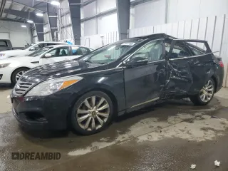 2012 Hyundai Azera with VIN KMHFH4JG7CA141924, listed as a Copart auction lot 41447785 with 111,936 mi miles and Salvage Title. Bid and sale history available at carsss.com. Image 1.