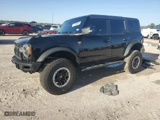 2024 Ford Bronco Badlands with VIN 1FMEE9BPXRLA90299, listed as a Copart auction lot 47808985 with 2,541 mi miles and Salvage Title. Bid and sale history available at carsss.com. Image 1.