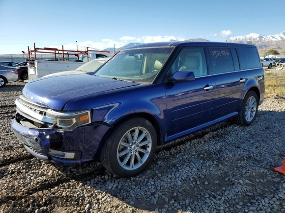 2013 Ford Flex Limited with VIN 2FMHK6D83DBD14113, listed as a Copart auction lot 79739814 with 137,976 mi miles and Salvage Title. Bid and sale history available at carsss.com. Image 1.