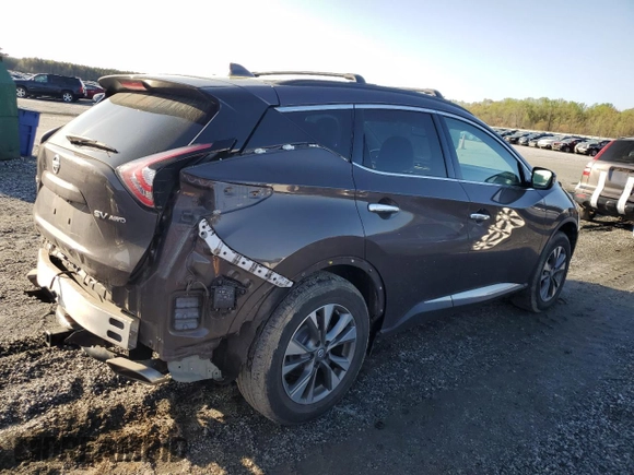 2018 Nissan Murano Platinum with VIN 5N1AZ2MH4JN158539, listed as a Copart auction lot 50944545 with 106,345 mi miles and Salvage Title. Bid and sale history available at carsss.com. Image 3.