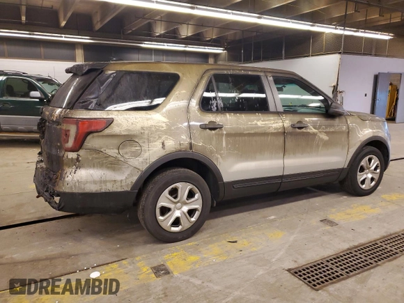 2016 Ford Utility Police Interceptor with VIN 1FM5K8AR5GGD05549, listed as a Copart auction lot 76536604 with 60,416 mi miles and Salvage Title. Bid and sale history available at carsss.com. Image 3.