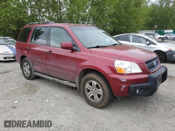 2005 Honda Pilot EX-L with RES with VIN 2HKYF18605H520211, listed as a Copart auction lot 55065745 with 236,365 mi miles and Clean Title. Bid and sale history available at carsss.com. Image 4.