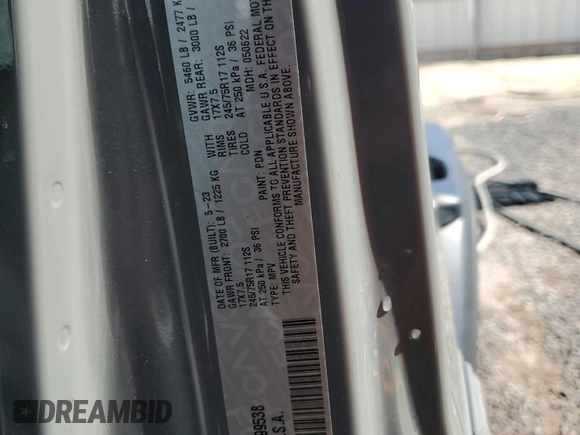 2023 Jeep Wrangler Sport with VIN 1C4HJXDG9PW699538, listed as a Copart auction lot 44275595 with 23,331 mi miles and Clean Title. Bid and sale history available at DreamBid. Image 13.