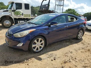 2013 Hyundai Elantra GLS with VIN 5NPDH4AE7DH323465, listed as a Copart auction lot 58126645 with 110,278 mi miles and Salvage title. Bid and sale history available at DreamBid. Image 1.