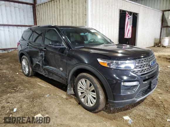 2022 Ford Explorer King Ranch with VIN 1FM5K7LCXNGA76706, listed as a Copart auction lot 83227544 with 28,879 mi miles and Salvage Title. Bid and sale history available at carsss.com. Image 4.