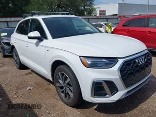 2024 Audi Q5 S line Premium Plus with VIN WA1EAAFY1R2083701, listed as a IAAI auction lot 42736603 with 35,728 mi miles and . Bid and sale history available at DreamBid. Image 1.