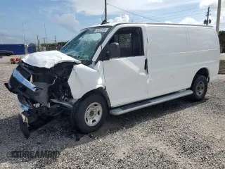 2024 Chevrolet Express Cargo with VIN 1GCWGAFP5R1176615, listed as a Copart auction lot 63656685 with 9,027 mi miles and Clean title. Bid and sale history available at DreamBid. Image 1.