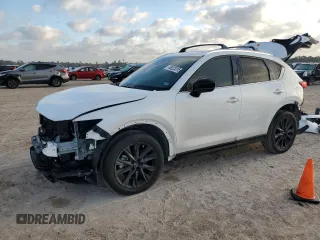 2024 Mazda CX-5 2.5 Carbon Turbo with VIN JM3KFBAY8R0443122, listed as a Copart auction lot 48023315 with 9,586 mi miles and Salvage Title. Bid and sale history available at carsss.com. Image 1.