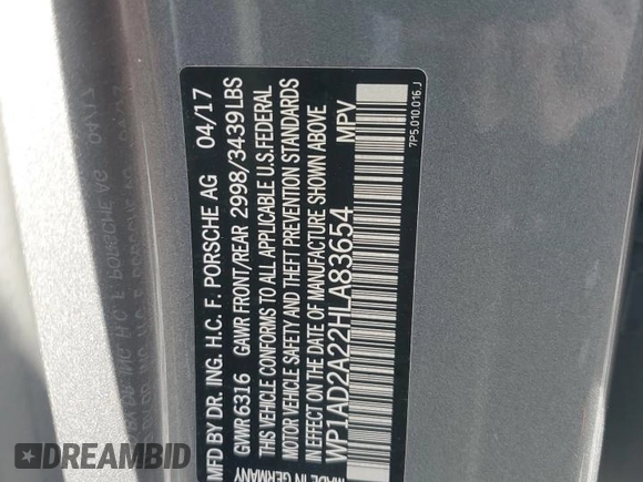 2017 Porsche Cayenne GTS with VIN WP1AD2A22HLA83654, listed as a Copart auction lot 52196695 with 119,327 mi miles and Salvage title. Bid and sale history available at DreamBid. Image 13.