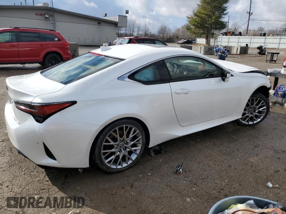 2019 Lexus RC 300 with VIN JTHS85BC6K5005567, listed as a Copart auction lot 36072483 with Not provided miles and . Bid and sale history available at DreamBid. Image 3.