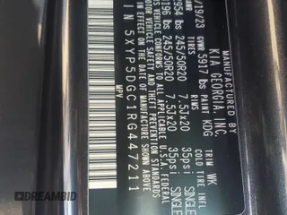 2024 Kia Telluride SX X-Pro z VIN 5XYP5DGC1RG447211, wystawiony jako Copart lot #52499645 z przebiegiem 15 229 mil mil oraz Szkody całkowita. Historia ofert i sprzedaży dostępna na DreamBid. Obrazek 14.