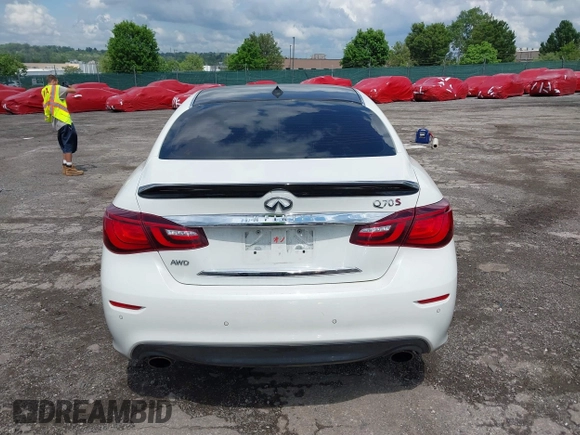 2018 Infiniti Q70 Luxe with VIN JN1BY1AR4JM220503, listed as a IAAI auction lot 42208973 with 70,720 mi miles and . Bid and sale history available at DreamBid. Image 17.