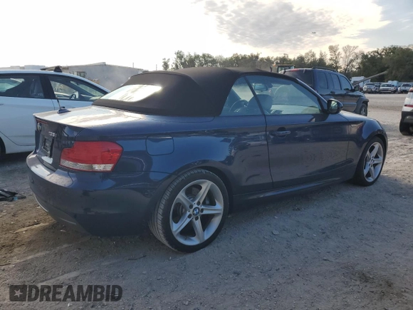 2010 BMW 1 Series 135i with VIN WBAUN9C50AVK41752, listed as a Copart auction lot 88301825 with Not Provided miles and Salvage Title. Bid and sale history available at carsss.com. Image 3.