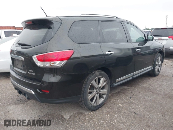 2015 Nissan Pathfinder Platinum z VIN 5N1AR2MM7FC622794, wystawiony jako IAAI lot #42421732 z przebiegiem 91 197 mil mil oraz . Historia ofert i sprzedaży dostępna na DreamBid. Obrazek 4.