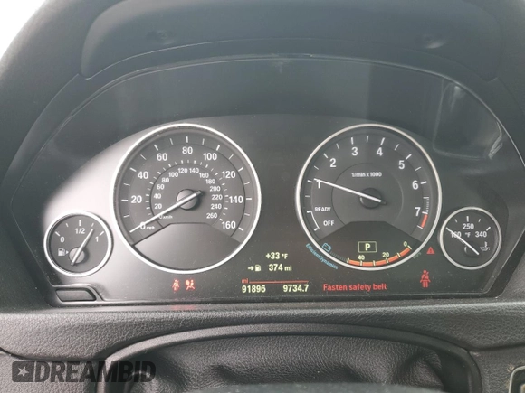 2015 BMW 3 Series 320i xDrive with VIN WBA3C3G54FNT51557, listed as a Copart auction lot 46871055 with 91,896 mi miles and Clean Title. Bid and sale history available at carsss.com. Image 9.
