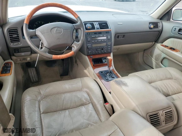 2000 Lexus LS 400 with VIN JT8BH28F9Y0167621, listed as a Copart auction lot 42438605 with 254,587 mi miles and Salvage Title. Bid and sale history available at carsss.com. Image 8.