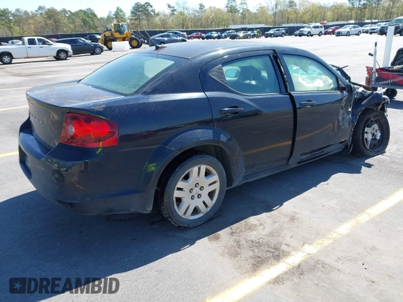 2012 Dodge Avenger SE with VIN 1C3CDZAB4CN128680, listed as a IAAI auction lot 41877366 with 258,138 mi miles. Bid and sale history available at carsss.com. Image 4.