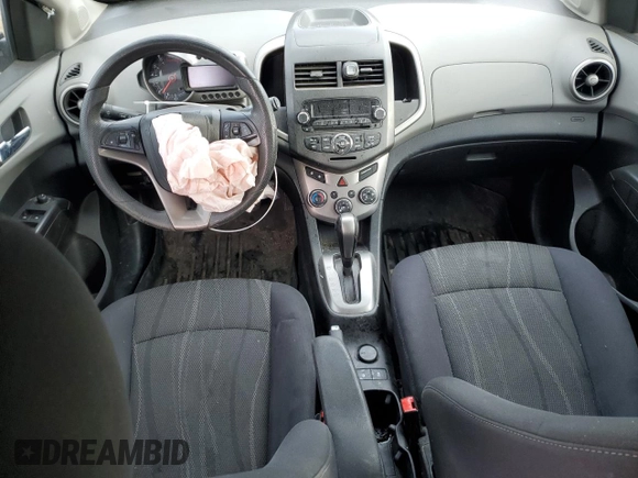 2013 Chevrolet Sonic LT with VIN 1G1JC6SBXD4121722, listed as a Copart auction lot 44824185 with 0 mi miles and Salvage Title. Bid and sale history available at carsss.com. Image 8.