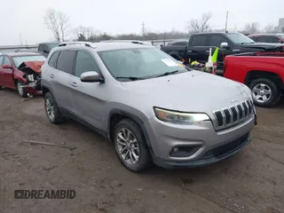 2019 Jeep Cherokee Latitude Plus with VIN 1C4PJLLB2KD151279, listed as a IAAI auction lot 41394759 with 219,632 mi miles. Bid and sale history available at carsss.com. Image 1.