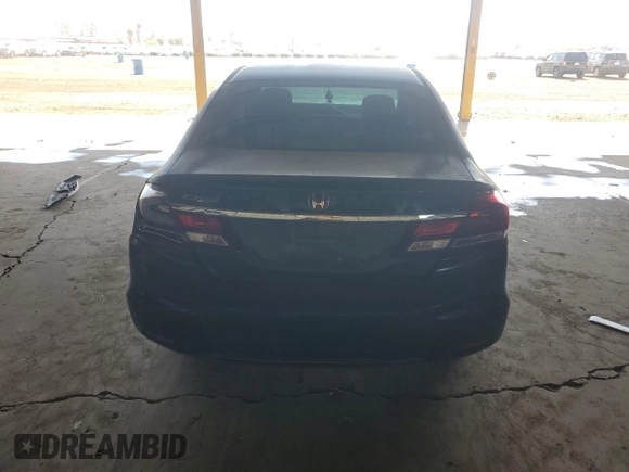 2013 Honda Civic LX with VIN 2HGFB2F52DH509724, listed as a Copart auction lot 54109225 with 109,034 mi miles and Salvage Title. Bid and sale history available at DreamBid. Image 6.