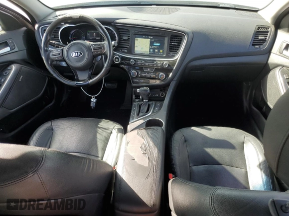 2015 Kia Optima Hybrid EX with VIN KNAGN4ADXF5083079, listed as a Copart auction lot 50986815 with 100,420 mi miles and Salvage Title. Bid and sale history available at carsss.com. Image 8.